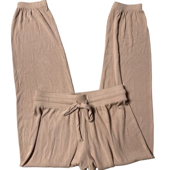 LNA Core Ribbed Beige/Nude Joggers XS - Picture 4 of 11